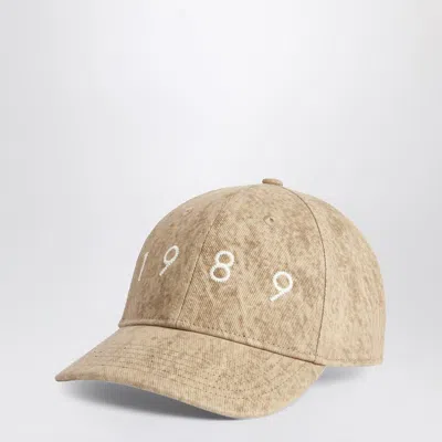 1989 Studio Baseball Cap Denim Flock 1989 Camo In Cream