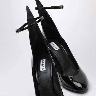 Alaïa Patent Ankle-strap Stiletto Pumps In Black