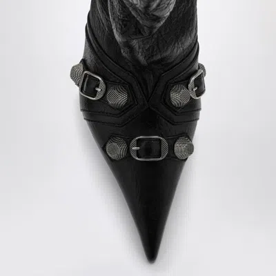 Balenciaga Cagole 50 Mid-calf Boots In Nappa Leather In Black