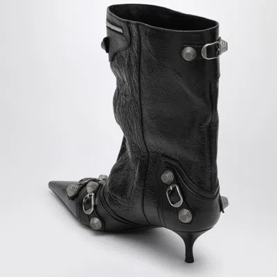 Balenciaga Cagole 50 Mid-calf Boots In Nappa Leather In Black