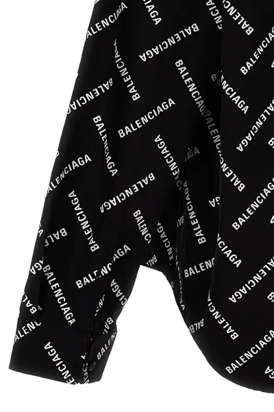 Balenciaga All-over Logo Shirt In Black | ModeSens Balenciaga All-over Logo Shirt In Black | ModeSens