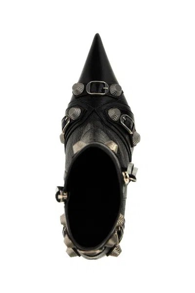 Balenciaga Cagole 50 Ankle Boots In Lamb Leather In Black