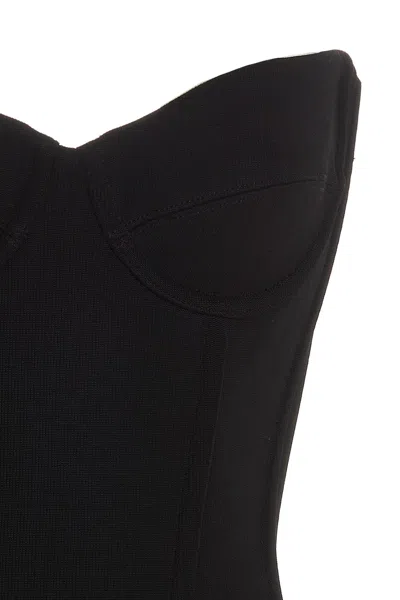 Balenciaga Boned Corset Top In Black