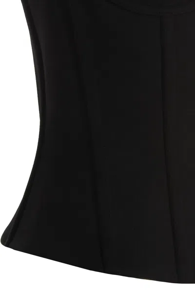 Balenciaga Boned Corset Top In Black