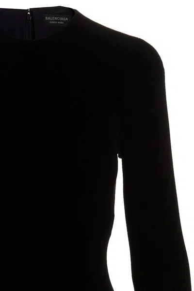 Balenciaga Mini Dress In Black