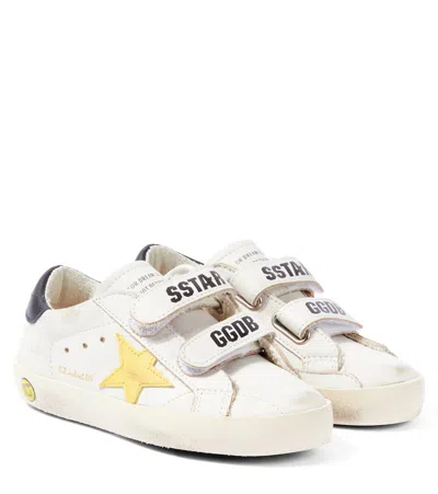 Golden Goose White Old School Sneakers For Kids With Star In Weiss