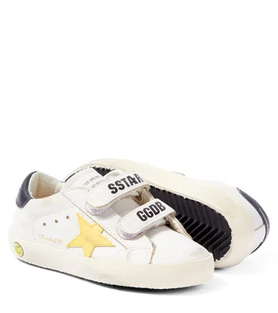 Golden Goose White Old School Sneakers For Kids With Star In Weiss