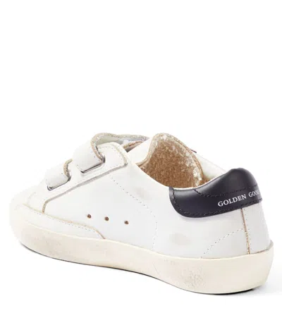 Golden Goose White Old School Sneakers For Kids With Star In Weiss