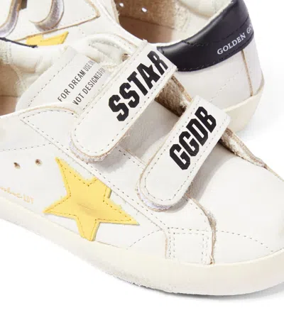 Golden Goose White Old School Sneakers For Kids With Star In Weiss