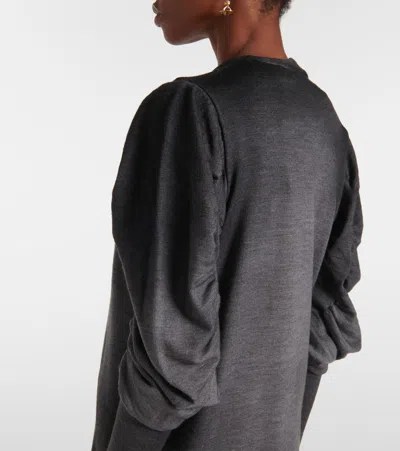 Vivienne Westwood Orb Ruched Wool Sweater Dress In Grau