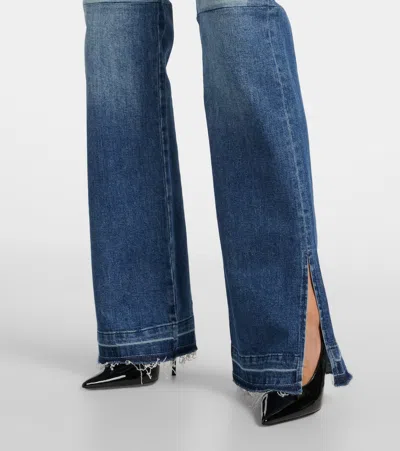 Ag La Croisette High-rise Flared Jeans In Blau
