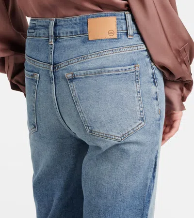 Ag La Croisette High-rise Flared Jeans In Blau