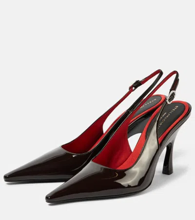 Stella Mccartney Elsa Faux Leather Slingback Pumps In Braun