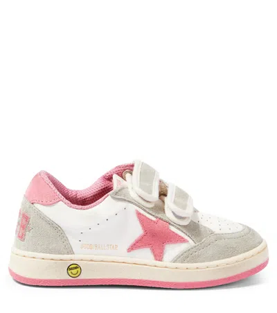 Golden Goose Ball Star Leather Sneakers In Weiss