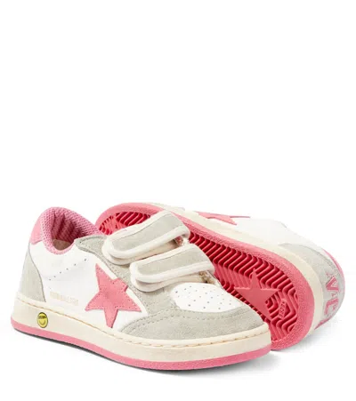 Golden Goose Ball Star Leather Sneakers In Weiss