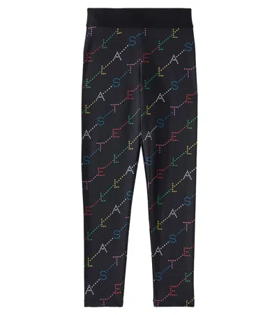 Shop Stella Mccartney Logo Leggings In Schwarz