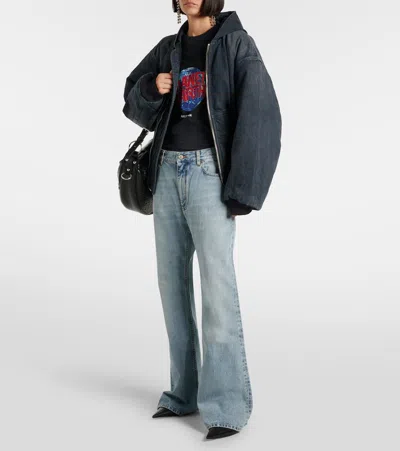 Balenciaga Mid-rise Flared Jeans In Blue