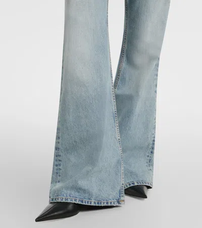Balenciaga Mid-rise Flared Jeans In Blue