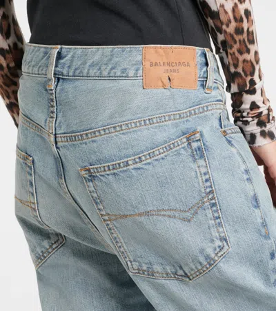 Balenciaga Mid-rise Flared Jeans In Blue