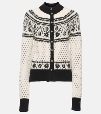 Khaite Marc Jacquard Cashmere-blend Cardigan In Multicoloured