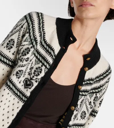 Khaite Marc Jacquard Cashmere-blend Cardigan In Multicoloured