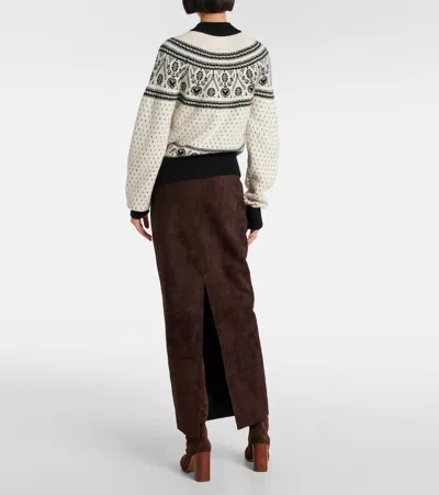 Khaite Marc Jacquard Cashmere-blend Cardigan In Multicoloured