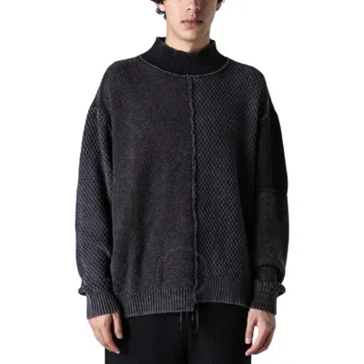 Viridi-anne Men's Black Fading Fragment Sweater In Black