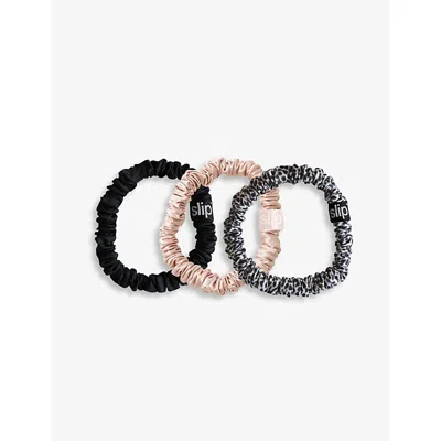 Slip Mixed  Silk Skinnies Scrunchies Pack Of Three In Mixed