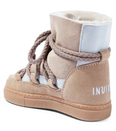 Inuikii Classic Leather-trimmed Ankle Boots In Grey