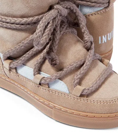 Inuikii Classic Leather-trimmed Ankle Boots In Grey