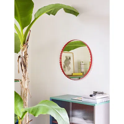 Hay Red Round Arcs Mirror In Red