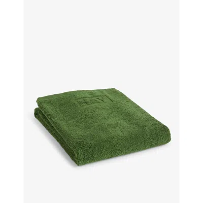 Hay Matcha Mono Logo-embossed Cotton Hand Towel In Matcha