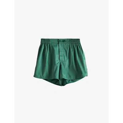 Hay Short The Pyjama Valled Outline In Emerald Green