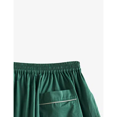 Hay Short The Pyjama Valled Outline In Emerald Green