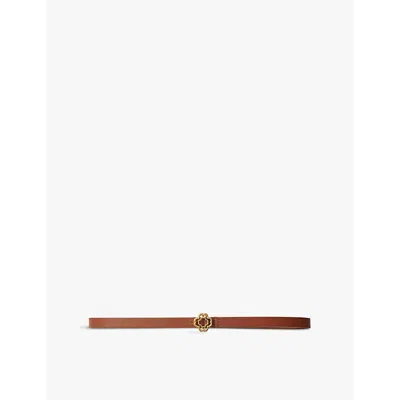 Maje Slim Clover Belt In Bruns