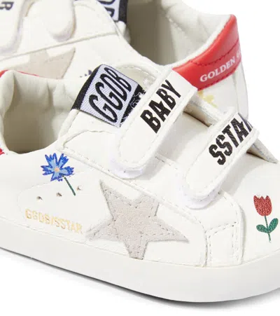 Shop Golden Goose Baby Old School Leather Sneakers