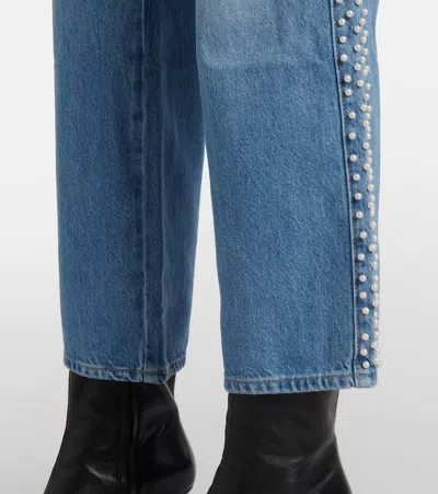 Frame The Pixie Loose High Rise Wide Leg Jeans In Rundown In Blue
