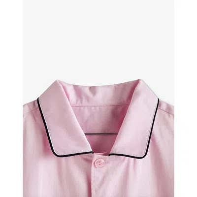 Hay Outline Short Sleeve Pajama Shirt In Soft Pink