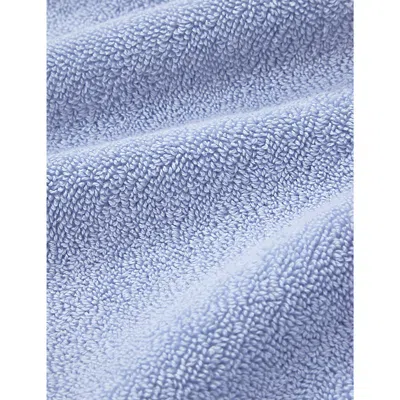 Polo Ralph Lauren Office Blue Polo Player-embroidered Cotton Bath Sheet 160cm X 90cm In Office Blue