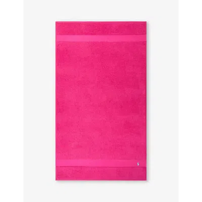 Polo Ralph Lauren Sky Pink Polo Player-embroidered Cotton Bath Sheet 160cm X 90cm In Sky Pink