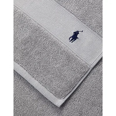 Polo Ralph Lauren Andover Heather Andover Logo-embroidered Cotton Bath Sheet 90cm X 160cm In Andover Heather