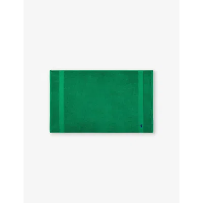 Polo Ralph Lauren Billiard Logo-embroidered Cotton Bath Mat 55cm X 90cm In Billiard