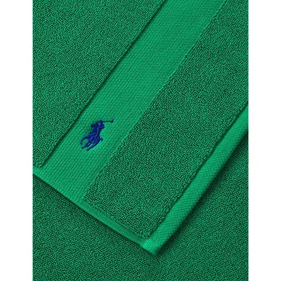 Polo Ralph Lauren Billiard Logo-embroidered Cotton Bath Mat 55cm X 90cm In Billiard