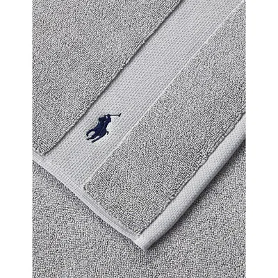 Polo Ralph Lauren Andover Heather Andover Logo-embroidered Cotton Bath Mat 55cm X 90cm In Andover Heather