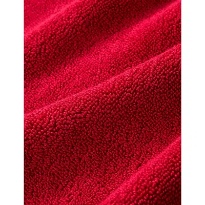 Polo Ralph Lauren D 2000 Polo Player-embroidered Cotton Bath Sheet 160cm X 90cm In Red 2000