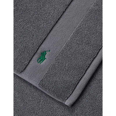 Polo Ralph Lauren Barclay Heather Barclay Logo-embroidered Cotton Bath Mat 55cm X 90cm In Barclay Heather