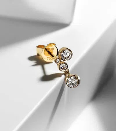 Sophie Bille Brahe Stella Diamant 18kt Gold Single Earring With Diamonds In Gold