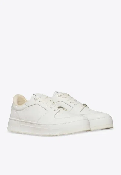 Ami Alexandre Mattiussi New Lace Up Arcade Sneakers White In White