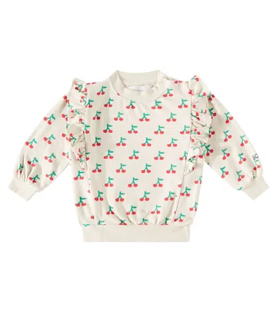 Bobo Choses Baby Cherry Cotton Jersey Sweatshirt In White