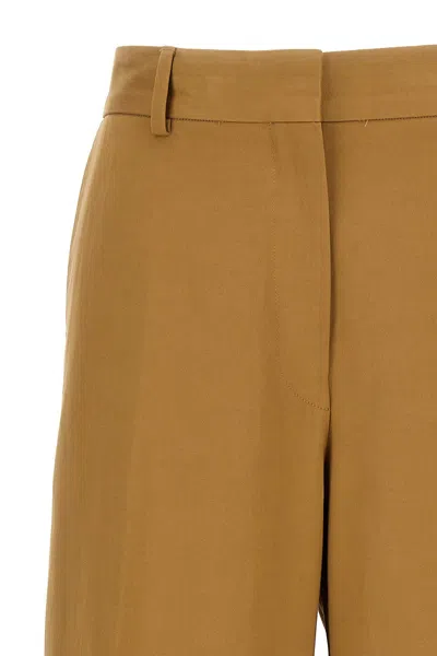 Dries Van Noten 'paxy' Wide Leg Trousers With Front Crease In Cream